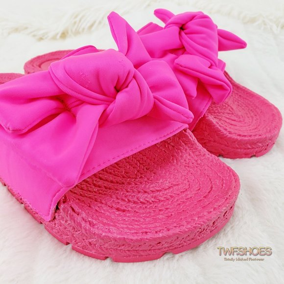 Women's Pink Slide Sandals - Picture 7 of 9